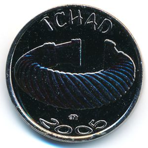 Чад., 1500 франков КФА (2005 г.)