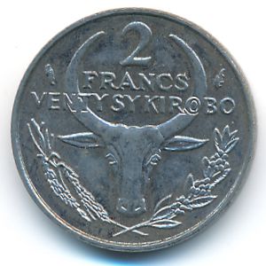 Мадагаскар, 2 франка (1986 г.)