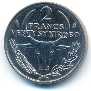 Мадагаскар, 2 франка (1986 г.)