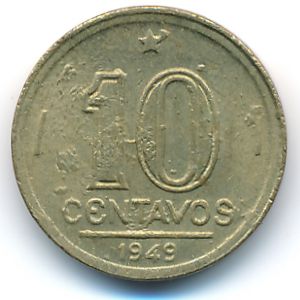 Brazil, 10 centavos, 1949