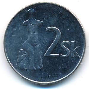 Slovakia, 2 koruny, 1993