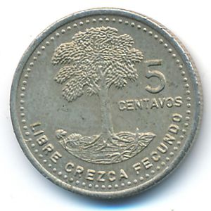 Гватемала, 5 сентаво (1985 г.)