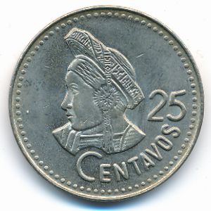Гватемала, 25 сентаво (1985 г.)