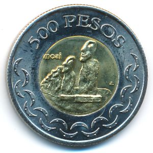 Остров Пасхи., 500 песо (2007 г.)