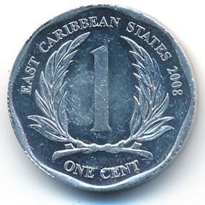 Восточные Карибы, 1 цент (2008 г.)