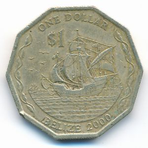 Belize, 1 dollar, 2000