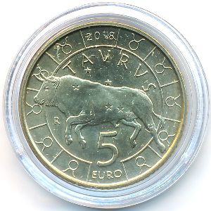 San Marino, 5 евро, 2018