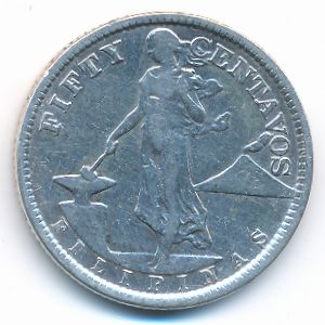 Филиппины, 50 сентаво (1921 г.)