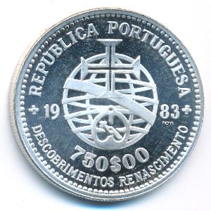 Portugal, 750 escudos, 1983