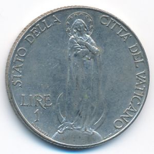 Ватикан, 1 лира (1939 г.)