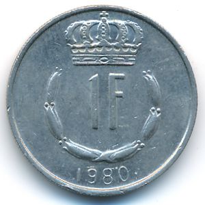 Luxemburg, 1 franc, 1980