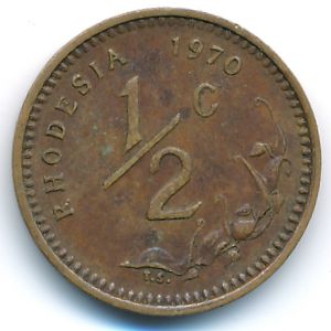 Родезия, 1/2 цента (1970 г.)