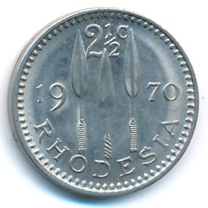Родезия, 2 1/2 цента (1970 г.)