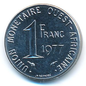 West African States, 1 franc, 1977