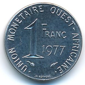 West African States, 1 franc, 1977