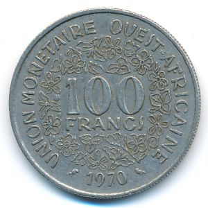 Западная Африка, 100 франков (1970 г.)