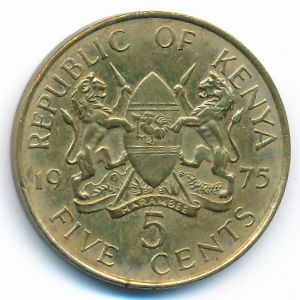 Кения, 5 центов (1975 г.)