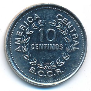 Costa Rica, 10 centimos, 1979