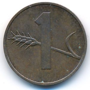 Швейцария, 1 раппен (1982 г.)