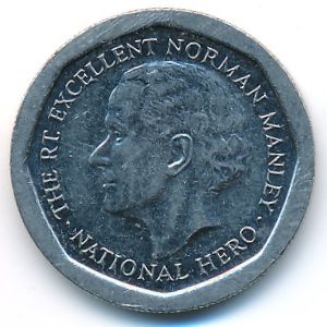 Jamaica, 5 dollars, 1995