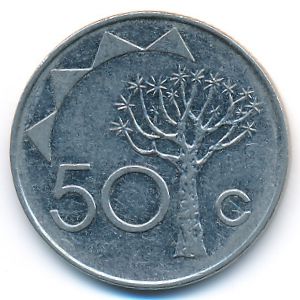 Namibia, 50 cents, 1993