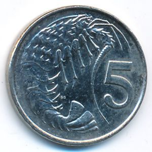Каймановы острова, 5 центов (1996 г.)