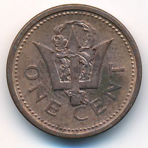 Barbados, 1 cent, 1989