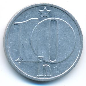 Czechoslovakia, 10 haleru, 1987