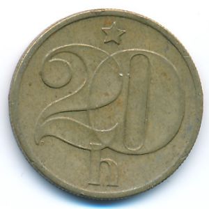 Чехословакия, 20 гелеров (1972 г.)