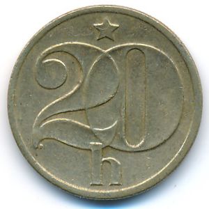 Чехословакия, 20 гелеров (1973 г.)