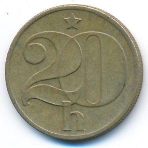 Чехословакия, 20 гелеров (1974 г.)