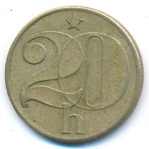 Czechoslovakia, 20 haleru, 1980