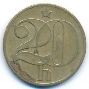 Чехословакия, 20 гелеров (1984 г.)