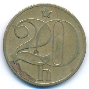 Czechoslovakia, 20 haleru, 1984