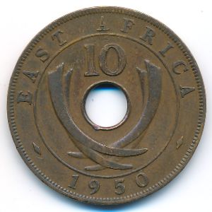 Восточная Африка, 10 центов (1950 г.)
