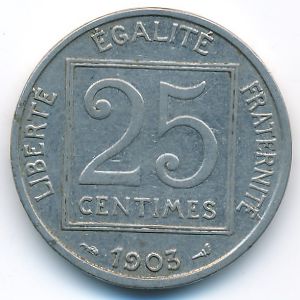 France, 25 centimes, 1903