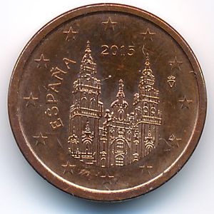 Испания, 1 евроцент (2015 г.)
