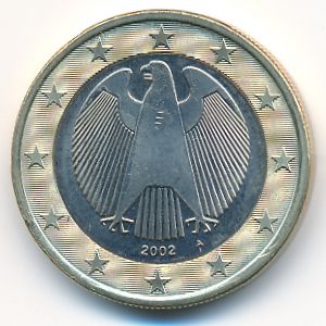 Германия, 1 евро (2002 г.)
