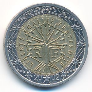 France, 2 euro, 2002