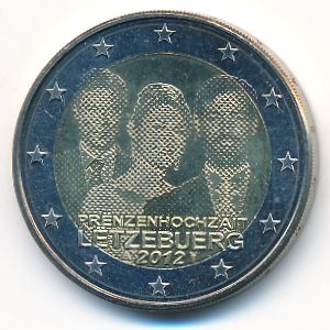Люксембург, 2 евро (2012 г.)