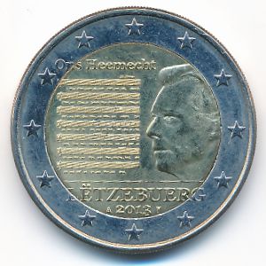 Люксембург, 2 евро (2013 г.)