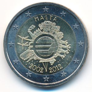 Malta, 2 euro, 2012