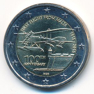 Мальта, 2 евро (2015 г.)