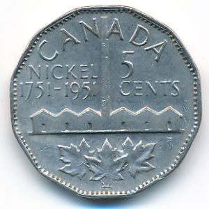 Canada, 5 cents, 1951