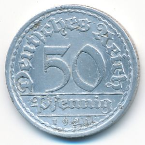 Веймарская республика, 50 пфеннигов (1920 г.)