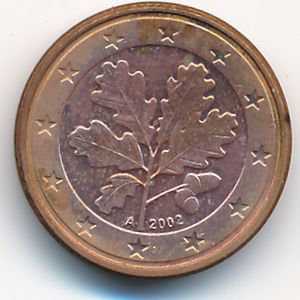 Германия, 1 евроцент (2002 г.)