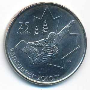 Канада, 25 центов (2008 г.)