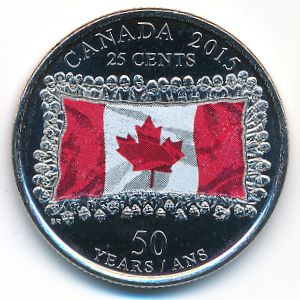 Канада, 25 центов (2015 г.)