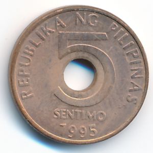 Philippines, 5 centimos, 1995