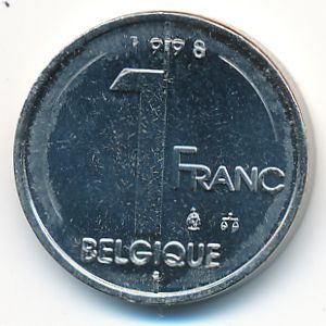 Бельгия, 1 франк (1998 г.)